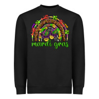 Black Mardi Gras rainbow and masks Heavyweight Sweatshirt - HowdyJamesFarm