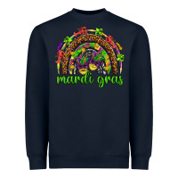 Navy Mardi Gras rainbow and masks Heavyweight Sweatshirt - HowdyJamesFarm