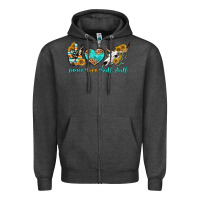 Charcoal Heather peace love bull skull bbs Zipper Hoodie - BundleAndBundleShop