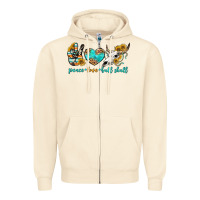 Sandshell peace love bull skull bbs Zipper Hoodie - BundleAndBundleShop