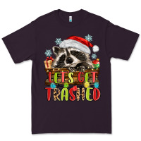 Plum lets get trashed with raccoon Premium Tee - MaliasSmallBusiness