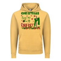 Vintage Mustard Christmas Begins With Christ Vintage Hoodie - Bettercallsaul