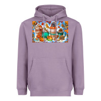 Lavender Thanksgiving Coffee Drink Kids Cup Heavyweight Hoodie - CowhideDigitalArt