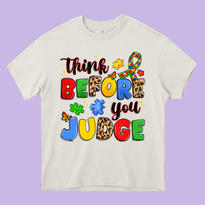 Think Before You Judge Heavy Core Tee Designed By Jahusdesignshop