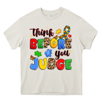Cream think before you judge Heavy Core Tee - JahusDesignShop