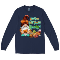 Navy Get your fat pants ready Long Sleeve Tee - NancyCooperArtShop