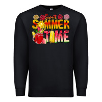 Black Sweet Summer Time Premium Sweatshirt - CowhideDigitalArt