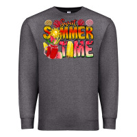 Charcoal Heather Sweet Summer Time Premium Sweatshirt - CowhideDigitalArt