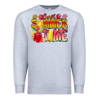 Heather Grey Sweet Summer Time Premium Sweatshirt - CowhideDigitalArt