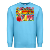 Ocean Blue Sweet Summer Time Premium Sweatshirt - CowhideDigitalArt