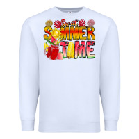 White Sweet Summer Time Premium Sweatshirt - CowhideDigitalArt