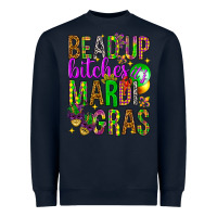 Navy Bead up bitches it's Mardi Gras Heavyweight Sweatshirt - HowdyJamesFarm