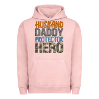 Pigment Salmon husband daddy protector hero Urban Hoodie - Artiststas