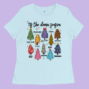 Tis The Damn Season Music Ladies Tee Designed By Maliassmallbusiness