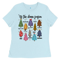Baby Blue tis the damn season music Ladies Tee - MaliasSmallBusiness