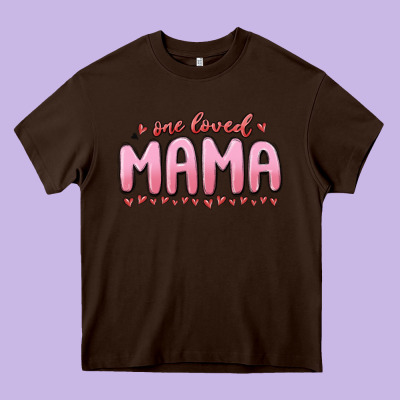 One Loved Mama Heavy Core Tee Designed By Maliassmallbusiness