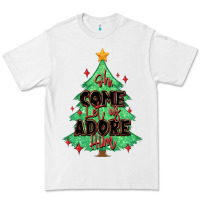 White oh come let us adore him christmas tree Premium Tee - MaliasSmallBusiness