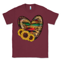 Burgundy Sunflower Fall Heart Classic Tee - RanaPortraitStore
