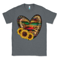 Charcoal Heather Sunflower Fall Heart Classic Tee - RanaPortraitStore