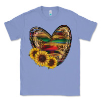 Colony Blue Sunflower Fall Heart Classic Tee - RanaPortraitStore