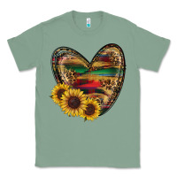 Sage Sunflower Fall Heart Classic Tee - RanaPortraitStore