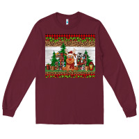 Burgundy joy reindeer Long Sleeve Tee - Jasminsmagicworld