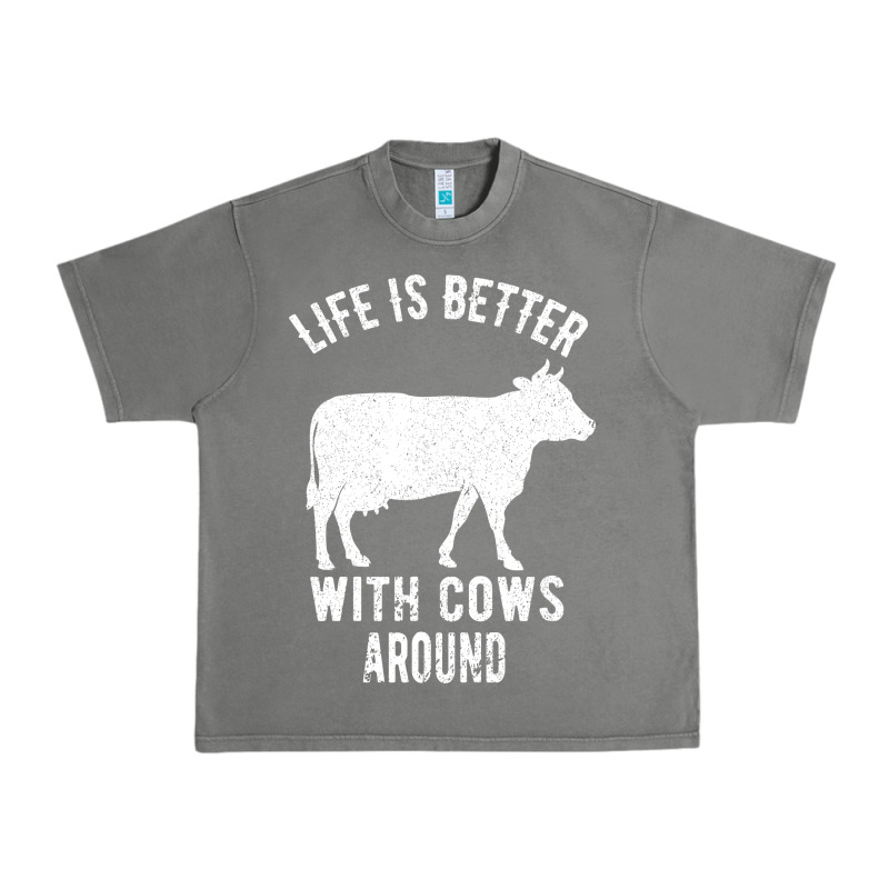 Life Is Better With Cows Around Urban Heavy Tee by Bettercallsaul | Teevron