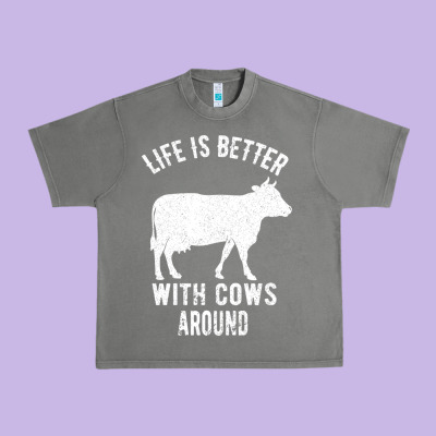 Life Is Better With Cows Around Urban Heavy Tee Designed By Bettercallsaul