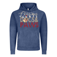 Vintage Denim Christmas Dogs Paws Vintage Hoodie - Bettercallsaul