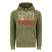 Vintage Olive Christmas Dogs Paws Vintage Hoodie - Bettercallsaul