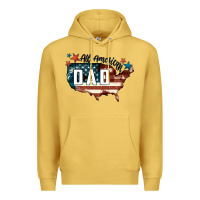 Antique Gold All american dad Premium Hoodie - FaDigitalArtStudio