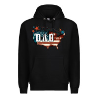Black All american dad Premium Hoodie - FaDigitalArtStudio