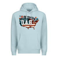 Blue Mist All american dad Premium Hoodie - FaDigitalArtStudio
