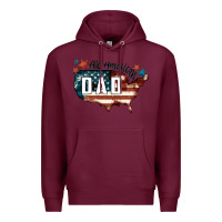 Burgundy All american dad Premium Hoodie - FaDigitalArtStudio