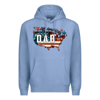 Colony Blue All american dad Premium Hoodie - FaDigitalArtStudio