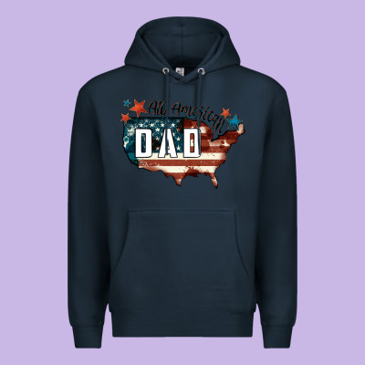All American Dad Premium Hoodie Designed By Fadigitalartstudio