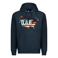 Navy All american dad Premium Hoodie - FaDigitalArtStudio