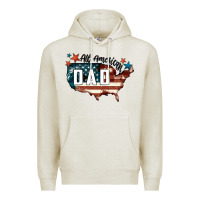Oatmeal Heather All american dad Premium Hoodie - FaDigitalArtStudio
