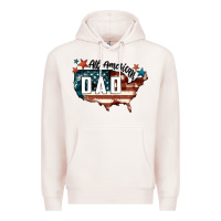 Pale Pink All american dad Premium Hoodie - FaDigitalArtStudio