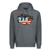 Rock All american dad Premium Hoodie - FaDigitalArtStudio