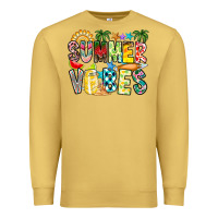 Antique Gold Summer Vibes Premium Sweatshirt - CowhideDigitalArt