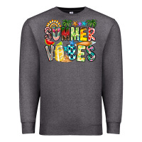 Charcoal Heather Summer Vibes Premium Sweatshirt - CowhideDigitalArt