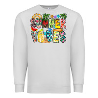 Dove Grey Summer Vibes Premium Sweatshirt - CowhideDigitalArt