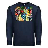Navy Summer Vibes Premium Sweatshirt - CowhideDigitalArt