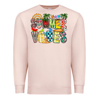 Pale Pink Summer Vibes Premium Sweatshirt - CowhideDigitalArt