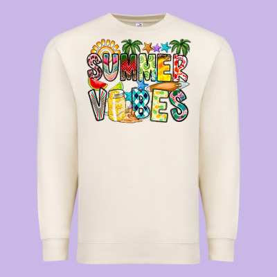 Summer Vibes Premium Sweatshirt Designed By Cowhidedigitalart
