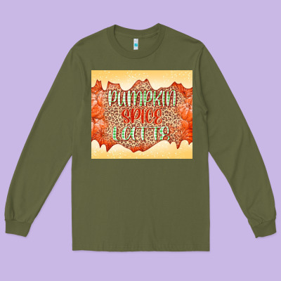 Pumpkin Spice Latte Long Sleeve Tee Designed By Nancycooperartshop