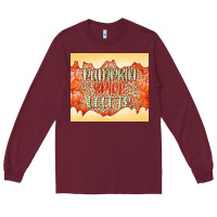 Burgundy Pumpkin spice latte Long Sleeve Tee - NancyCooperArtShop