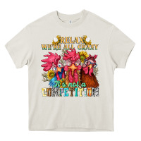 Cream relax were all crazy its not a competition nca Heavy Core Tee - NancyCooperArtShop
