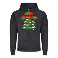 Ufo Christmas Pine Tree Vintage Hoodie | Teevron